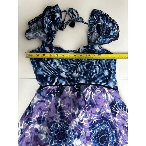 Sofia Jeans by Sofia Vergara Women's Tiered Maxi Dress with Back Tie Neck Sz XS - Picture 14 of 16